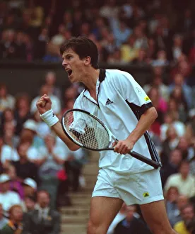 Wimbledon Tennis Championships June 1998 day 7 Tim Henman wins his fourth round match Wimbledon Tennis Championships June 1998 day 7 Tim Henman wins his fourth round match