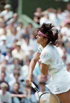 Wimbledon Tennis. Jennifer Capriati In Action. July 1991 91-4217-060 Wimbledon Tennis. Jennifer Capriati In Action. July 1991 91-4217-060
