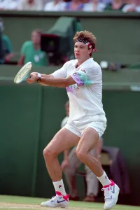 Wimbledon Tennis. Men's Semi Final. Boris Becker v. David Wheaton Wimbledon Tennis. Men's Semi Final. Boris Becker v. David Wheaton