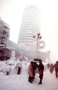 Wintry scene in Birmingham City Centre, after a heavy blizzard December 1990 Wintry scene in Birmingham City Centre, after a heavy blizzard December 1990