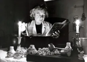 Witchcraft - Housewife Dieudonne Langston mixing up a magic Love Potion in a Witch' Witchcraft - Housewife Dieudonne Langston mixing up a magic Love Potion in a Witch'