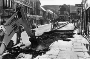 Work on the pedestrianisation of Market Square 7th November 1990 Work on the pedestrianisation of Market Square 7th November 1990