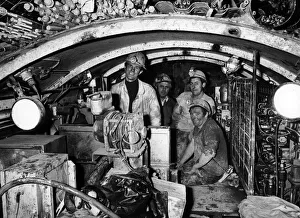 Workers in the tunnel at Frosterley, part of the Kielder Water Scheme Workers in the tunnel at Frosterley, part of the Kielder Water Scheme