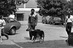 World boxing champion George Foreman pictured outside his training ground at World boxing champion George Foreman pictured outside his training ground at