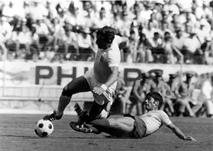 World Cup 1970 Group C England 1 Rumania 0 Alan Mullery is brought down by World Cup 1970 Group C England 1 Rumania 0 Alan Mullery is brought down by