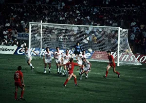 World Cup 1982 Belgiun 0 USSR 1 Frank Vercauteren tees up a volly World Cup 1982 Belgiun 0 USSR 1 Frank Vercauteren tees up a volly