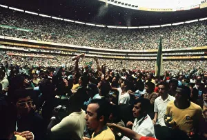 World Cup final 1970 Brazil 4 Italy 1 Brazilian fans celebrate victory in World Cup final 1970 Brazil 4 Italy 1 Brazilian fans celebrate victory in