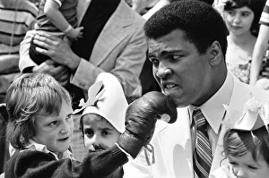 World heavyweight boxing champion Muhammad Ali presented a sunshine coach on the behalf World heavyweight boxing champion Muhammad Ali presented a sunshine coach on the behalf