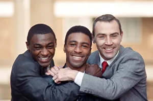 World title contender Michael Watson (centre) Herol Graham (left) and Alan Minter World title contender Michael Watson (centre) Herol Graham (left) and Alan Minter