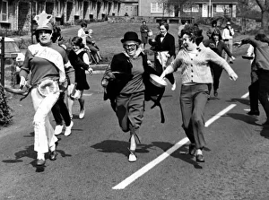 The Wylam Pancake race organised by the Wylam Playgroup 1 March 1971 The Wylam Pancake race organised by the Wylam Playgroup 1 March 1971