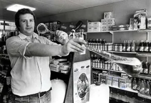 Yard of Ale - Self-confessed 14 pints-a-day man Reg Curnow ready to tackle a yard of ale Yard of Ale - Self-confessed 14 pints-a-day man Reg Curnow ready to tackle a yard of ale