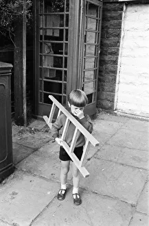 Five year old Andrew Butler, complete with a mini-stepladder Five year old Andrew Butler, complete with a mini-stepladder