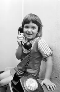 Six year old Jayne Myers receives her weekly phone call from Five year old boyfriend Six year old Jayne Myers receives her weekly phone call from Five year old boyfriend