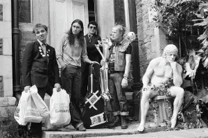 The Young Ones filming on location in Bristol. Starring Rik Mayall as Rick The Young Ones filming on location in Bristol. Starring Rik Mayall as Rick
