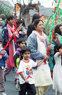 Some of the youngsters and adults taking part in the procession Some of the youngsters and adults taking part in the procession