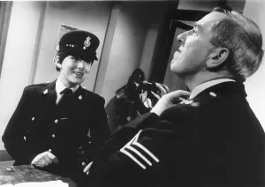 Z Cars TV Programme May 1965 Actress Sue Jameson with Sgt Blackitt ( Robert Keegan Z Cars TV Programme May 1965 Actress Sue Jameson with Sgt Blackitt ( Robert Keegan