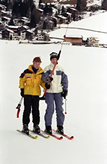 Zara Phillips and Prince Harry on the ski slopes of Klosters. January 1998 Zara Phillips and Prince Harry on the ski slopes of Klosters. January 1998