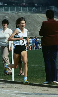 Zola Budd athlete June 1984 In action on track Zola Budd athlete June 1984 In action on track