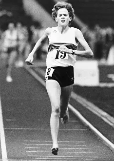 Zola Budd Athlete running barefoot at an atletics meeting, 27th April 1984 Zola Budd Athlete running barefoot at an atletics meeting, 27th April 1984