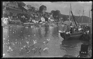 Boats on Looe River looking to West Looe & Bridge Boats on Looe River looking to West Looe & Bridge