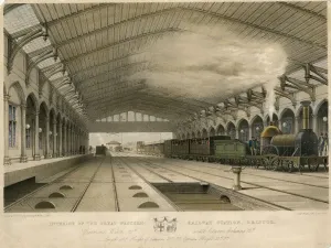 Brunel Prints: Interior of the Great Western Railway Station, Bristol Print