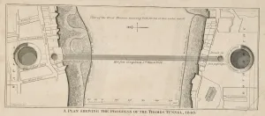 A Monochrome Print of the Thames Tunnel Progress, 1840
