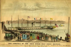 The Arrival of the Iron Steam Ship Great Britain Print, 1845