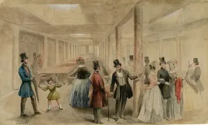 Print of the SS Great Britain's First Class Saloon