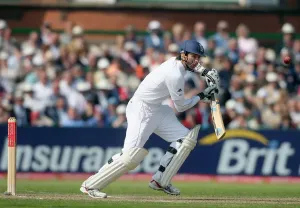 Michael Vaughan England Print, Old Trafford Cricket Match