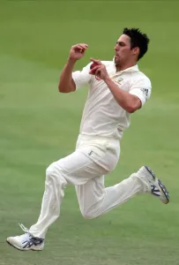 Mitchell Johnson Print, Cricket at Lords