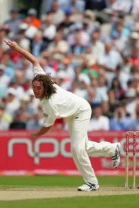 Ryan Sidebottom England Print, Cricket at Old Trafford