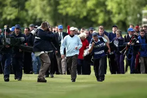 Denmark's Anders Hansen at the Volvo PGA Championship Print