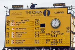 General View Of A Golf Course Prints: Open Scoreboard