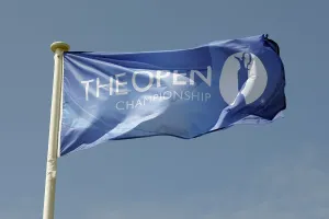 The Open Championship History Prints: Wind Blows The Open Flag