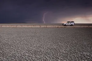 Namibia Lightning over Etosha Pan Print