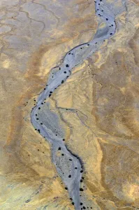 Namibia Aerial View Print - Kunene River to Skeleton Coast