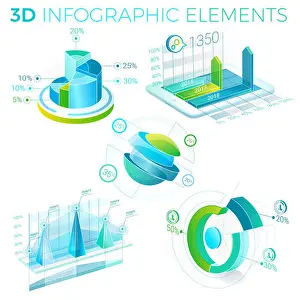 3D Infographic Elements Print