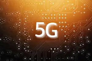 5G Mobile Chip Print on Circuit Board