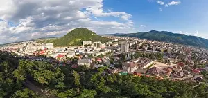 Street Art Prints: Aerial View Print of Piatra Neamt City, Romania