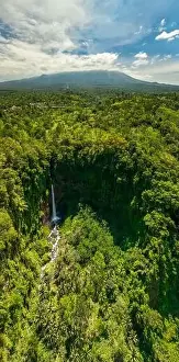 Framed Print : Kapas Biru Waterfall Print in East Java Landscape Framed Print : Kapas Biru Waterfall Print in East Java Landscape