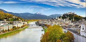 Austria Collection: Austria - Panoramic view of Salzburg