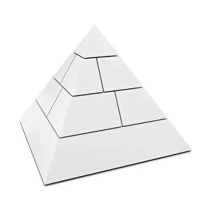 3D Pyramid Print on White Background