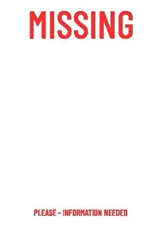 Blank Missing Person Print Poster Template