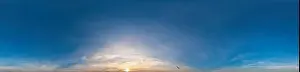 Blue Sky Print with Cirrus Clouds