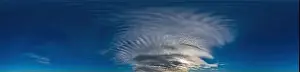 Blue Sky Print with Cirrus Clouds