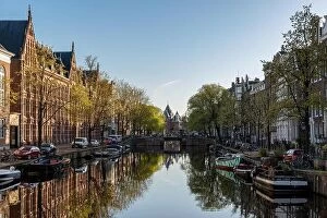 Images Dated 4th May 2016: Canals of Amsterdam at morning. Amsterdam is the capital and most populous city of the Netherlands