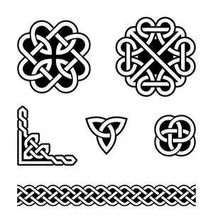 Celtic Knots Print in Black and White