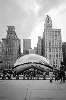 Framed Print : Chicago Millennium Park Cloud Gate Print Framed Print : Chicago Millennium Park Cloud Gate Print