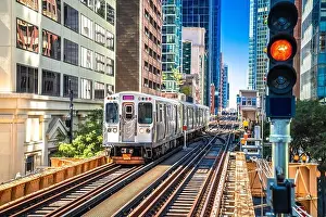 Chicago L Elevated Rapid Transit System Station Print
