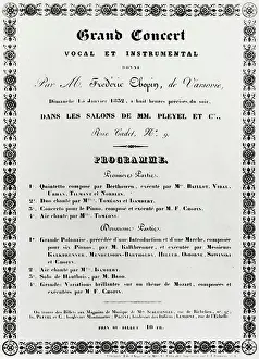 Frederic Chopin Print - Paris 1832 Performance